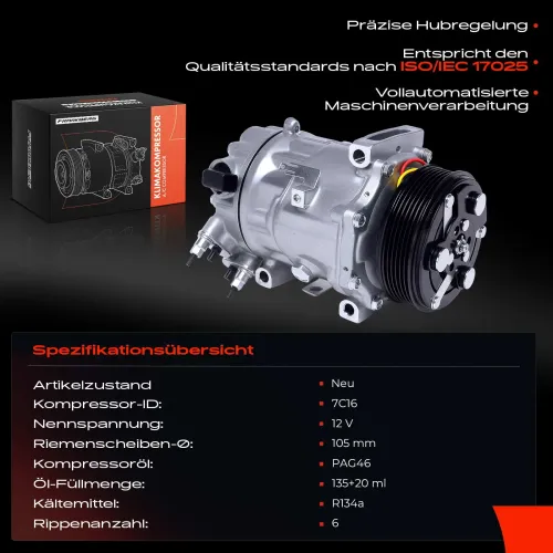 Kompressor, Klimaanlage Frankberg 5481FB0051677 Bild Kompressor, Klimaanlage Frankberg 5481FB0051677