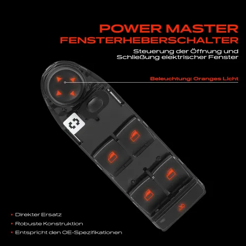 Schalter, Fensterheber fahrerseitig Frankberg 5481FB0051984 Bild Schalter, Fensterheber fahrerseitig Frankberg 5481FB0051984