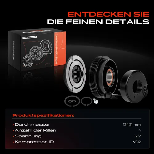 Magnetkupplung, Klimakompressor 12 V Frankberg 5481FB0052018 Bild Magnetkupplung, Klimakompressor 12 V Frankberg 5481FB0052018