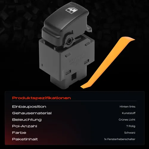 Schalter, Fensterheber hinten links Frankberg 5481FB0052228 Bild Schalter, Fensterheber hinten links Frankberg 5481FB0052228