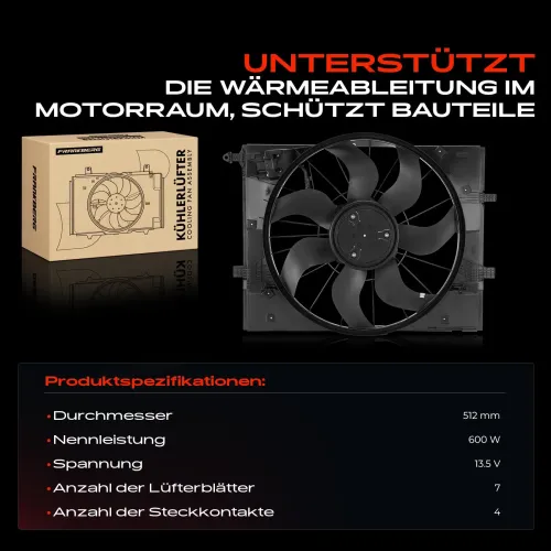 Lüfter, Motorkühlung 13,5 V Frankberg 5481FB0052231 Bild Lüfter, Motorkühlung 13,5 V Frankberg 5481FB0052231