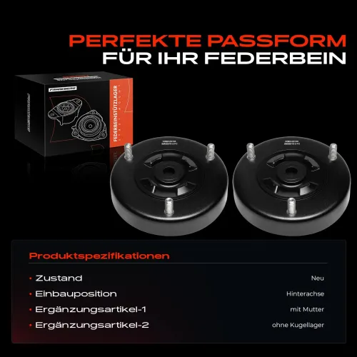 Federbeinstützlager Hinterachse beidseitig Frankberg 5481FB0052298 Bild Federbeinstützlager Hinterachse beidseitig Frankberg 5481FB0052298