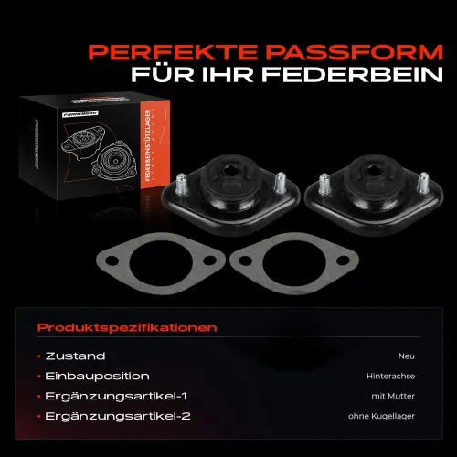 Federbeinstützlager Hinterachse beidseitig Frankberg 5481FB0052300 Bild Federbeinstützlager Hinterachse beidseitig Frankberg 5481FB0052300