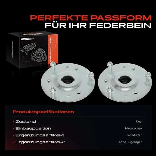 Federbeinstützlager Hinterachse beidseitig Frankberg 5481FB0052311 Bild Federbeinstützlager Hinterachse beidseitig Frankberg 5481FB0052311