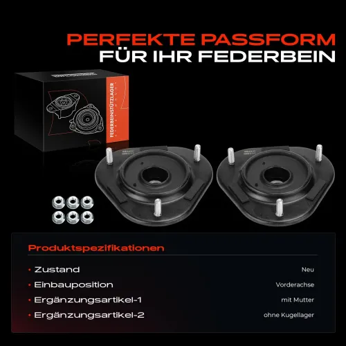 Federbeinstützlager Vorderachse beidseitig Frankberg 5481FB0052325 Bild Federbeinstützlager Vorderachse beidseitig Frankberg 5481FB0052325