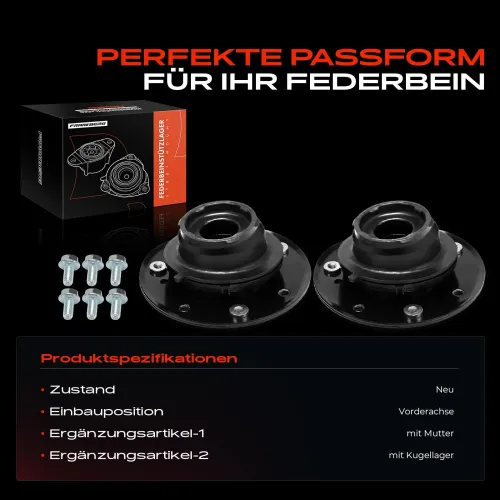 Federbeinstützlager Vorderachse beidseitig Frankberg 5481FB0052326 Bild Federbeinstützlager Vorderachse beidseitig Frankberg 5481FB0052326