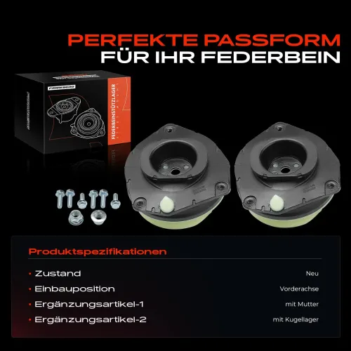 Federbeinstützlager Vorderachse beidseitig Frankberg 5481FB0052328 Bild Federbeinstützlager Vorderachse beidseitig Frankberg 5481FB0052328