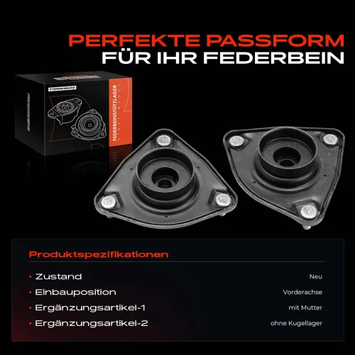 Federbeinstützlager Vorderachse beidseitig Frankberg 5481FB0052337 Bild Federbeinstützlager Vorderachse beidseitig Frankberg 5481FB0052337