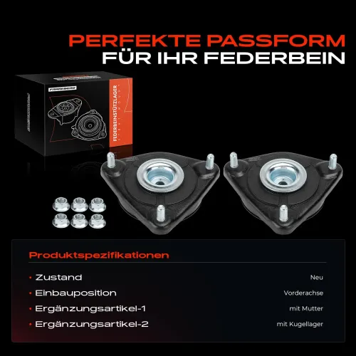 Federbeinstützlager Vorderachse beidseitig Frankberg 5481FB0052361 Bild Federbeinstützlager Vorderachse beidseitig Frankberg 5481FB0052361