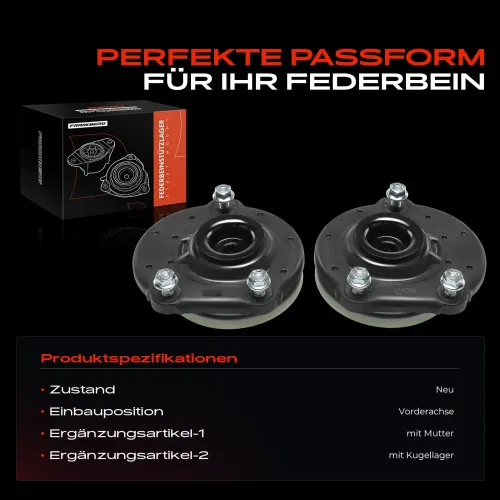 Federbeinstützlager Vorderachse beidseitig Frankberg 5481FB0052364 Bild Federbeinstützlager Vorderachse beidseitig Frankberg 5481FB0052364