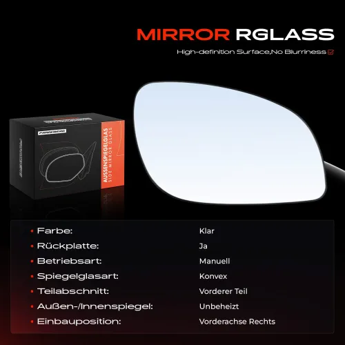 Spiegelglas, Außenspiegel Vorderachse rechts Frankberg 5481FB0052663 Bild Spiegelglas, Außenspiegel Vorderachse rechts Frankberg 5481FB0052663