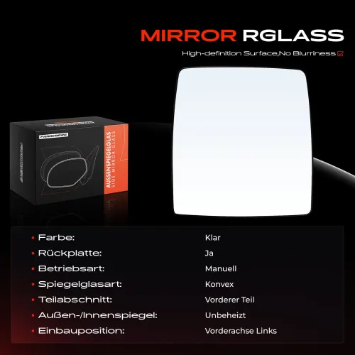 Spiegelglas, Außenspiegel Vorderachse links Frankberg 5481FB0052665 Bild Spiegelglas, Außenspiegel Vorderachse links Frankberg 5481FB0052665