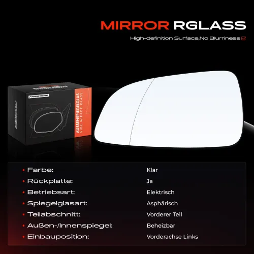 Spiegelglas, Außenspiegel Vorderachse links Frankberg 5481FB0052671 Bild Spiegelglas, Außenspiegel Vorderachse links Frankberg 5481FB0052671