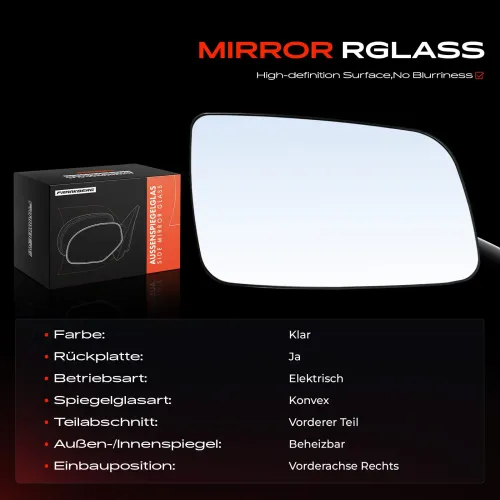 Spiegelglas, Außenspiegel Vorderachse rechts Frankberg 5481FB0052674 Bild Spiegelglas, Außenspiegel Vorderachse rechts Frankberg 5481FB0052674