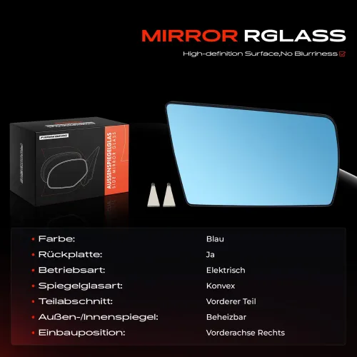 Spiegelglas, Außenspiegel Vorderachse rechts Frankberg 5481FB0052677 Bild Spiegelglas, Außenspiegel Vorderachse rechts Frankberg 5481FB0052677