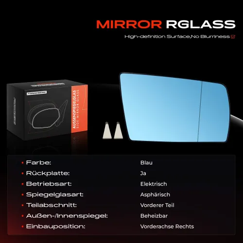 Spiegelglas, Außenspiegel Vorderachse rechts Frankberg 5481FB0052681 Bild Spiegelglas, Außenspiegel Vorderachse rechts Frankberg 5481FB0052681