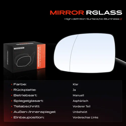 Spiegelglas, Außenspiegel Vorderachse links Frankberg 5481FB0052685 Bild Spiegelglas, Außenspiegel Vorderachse links Frankberg 5481FB0052685