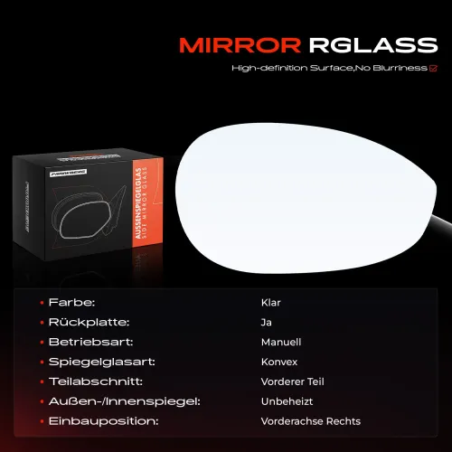 Spiegelglas, Außenspiegel Vorderachse rechts Frankberg 5481FB0052688 Bild Spiegelglas, Außenspiegel Vorderachse rechts Frankberg 5481FB0052688