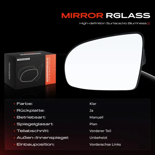 Spiegelglas, Außenspiegel Vorderachse links Frankberg 5481FB0052690 Bild Spiegelglas, Außenspiegel Vorderachse links Frankberg 5481FB0052690