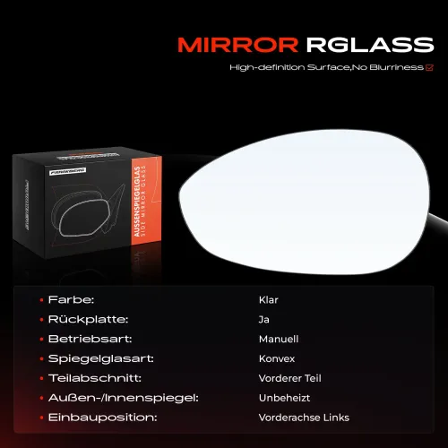 Spiegelglas, Außenspiegel Vorderachse links Frankberg 5481FB0052692 Bild Spiegelglas, Außenspiegel Vorderachse links Frankberg 5481FB0052692