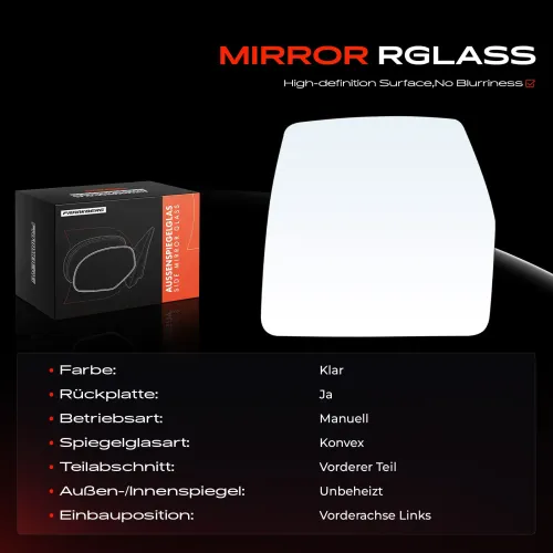 Spiegelglas, Außenspiegel Vorderachse links Frankberg 5481FB0052695 Bild Spiegelglas, Außenspiegel Vorderachse links Frankberg 5481FB0052695