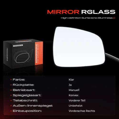 Spiegelglas, Außenspiegel Vorderachse rechts Frankberg 5481FB0052699 Bild Spiegelglas, Außenspiegel Vorderachse rechts Frankberg 5481FB0052699