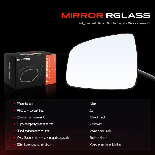 Spiegelglas, Außenspiegel Vorderachse links Frankberg 5481FB0052704 Bild Spiegelglas, Außenspiegel Vorderachse links Frankberg 5481FB0052704