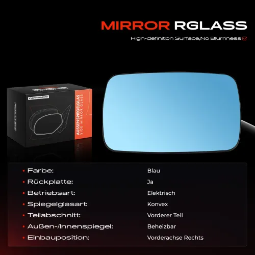 Spiegelglas, Außenspiegel Vorderachse rechts Frankberg 5481FB0052710 Bild Spiegelglas, Außenspiegel Vorderachse rechts Frankberg 5481FB0052710