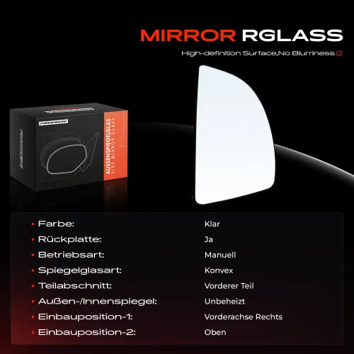 Spiegelglas, Außenspiegel rechts oben Frankberg 5481FB0052717 Bild Spiegelglas, Außenspiegel rechts oben Frankberg 5481FB0052717