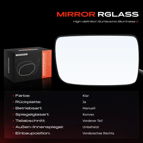 Spiegelglas, Außenspiegel Vorderachse rechts Frankberg 5481FB0052728 Bild Spiegelglas, Außenspiegel Vorderachse rechts Frankberg 5481FB0052728