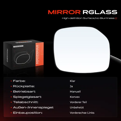Spiegelglas, Außenspiegel Vorderachse links Frankberg 5481FB0052732 Bild Spiegelglas, Außenspiegel Vorderachse links Frankberg 5481FB0052732