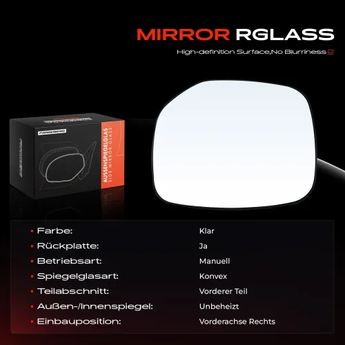 Spiegelglas, Außenspiegel Vorderachse rechts Frankberg 5481FB0052733 Bild Spiegelglas, Außenspiegel Vorderachse rechts Frankberg 5481FB0052733