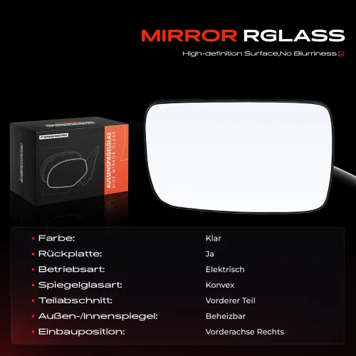 Spiegelglas, Außenspiegel Vorderachse rechts Frankberg 5481FB0052734 Bild Spiegelglas, Außenspiegel Vorderachse rechts Frankberg 5481FB0052734