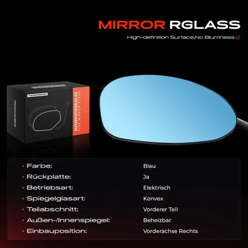 Spiegelglas, Außenspiegel Vorderachse rechts Frankberg 5481FB0052736 Bild Spiegelglas, Außenspiegel Vorderachse rechts Frankberg 5481FB0052736