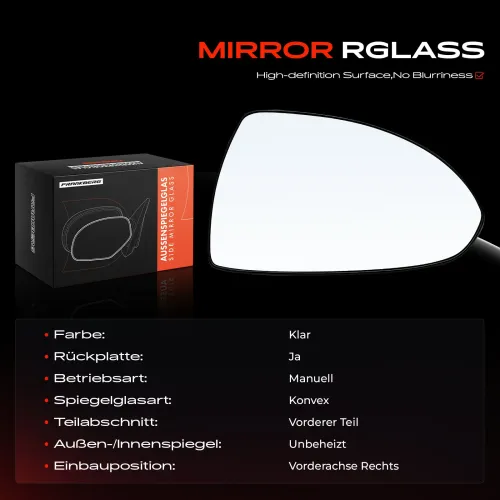 Spiegelglas, Außenspiegel Vorderachse rechts Frankberg 5481FB0052737 Bild Spiegelglas, Außenspiegel Vorderachse rechts Frankberg 5481FB0052737