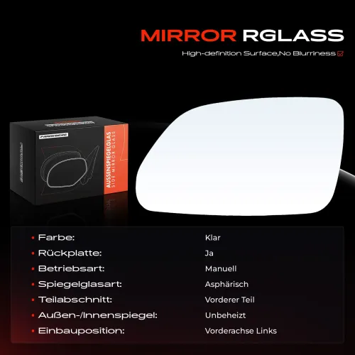 Spiegelglas, Außenspiegel Vorderachse links Frankberg 5481FB0052742 Bild Spiegelglas, Außenspiegel Vorderachse links Frankberg 5481FB0052742