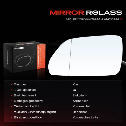 Spiegelglas, Außenspiegel Vorderachse links Frankberg 5481FB0052745 Bild Spiegelglas, Außenspiegel Vorderachse links Frankberg 5481FB0052745
