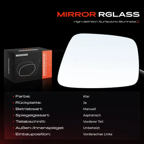 Spiegelglas, Außenspiegel Vorderachse links Frankberg 5481FB0052750 Bild Spiegelglas, Außenspiegel Vorderachse links Frankberg 5481FB0052750