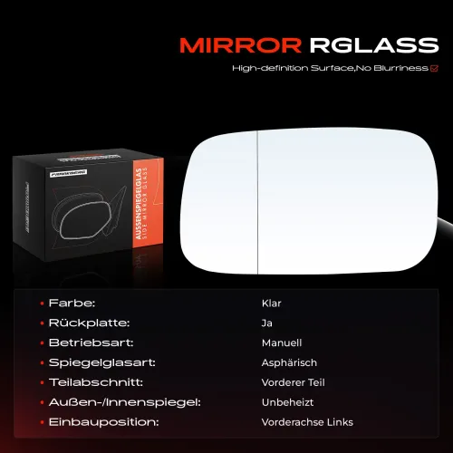 Spiegelglas, Außenspiegel Vorderachse links Frankberg 5481FB0052756 Bild Spiegelglas, Außenspiegel Vorderachse links Frankberg 5481FB0052756