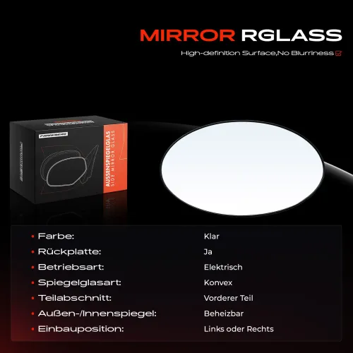 Spiegelglas, Außenspiegel Vorderachse Frankberg 5481FB0052764 Bild Spiegelglas, Außenspiegel Vorderachse Frankberg 5481FB0052764