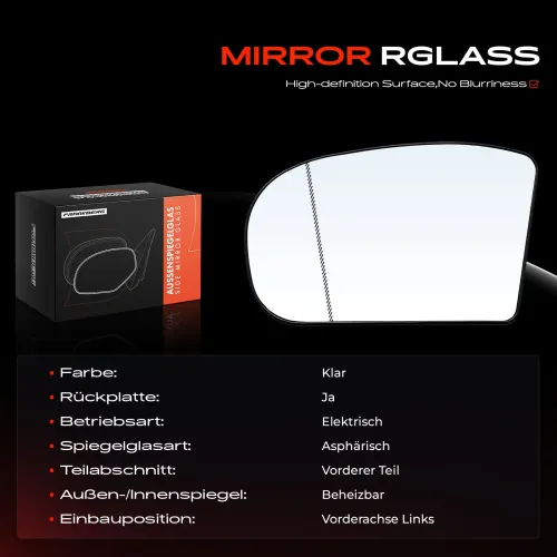 Spiegelglas, Außenspiegel Vorderachse links Frankberg 5481FB0052765 Bild Spiegelglas, Außenspiegel Vorderachse links Frankberg 5481FB0052765