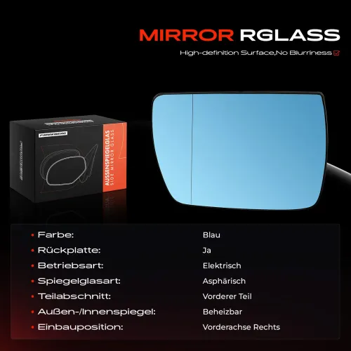 Spiegelglas, Außenspiegel Vorderachse rechts Frankberg 5481FB0052768 Bild Spiegelglas, Außenspiegel Vorderachse rechts Frankberg 5481FB0052768