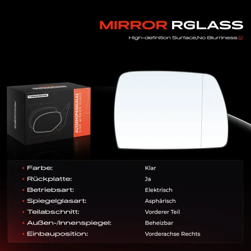 Spiegelglas, Außenspiegel Vorderachse rechts Frankberg 5481FB0052769 Bild Spiegelglas, Außenspiegel Vorderachse rechts Frankberg 5481FB0052769