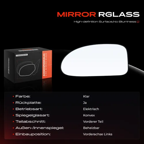 Spiegelglas, Außenspiegel Vorderachse links Frankberg 5481FB0052773 Bild Spiegelglas, Außenspiegel Vorderachse links Frankberg 5481FB0052773
