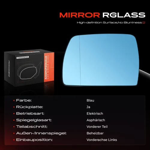 Spiegelglas, Außenspiegel Vorderachse links Frankberg 5481FB0052775 Bild Spiegelglas, Außenspiegel Vorderachse links Frankberg 5481FB0052775