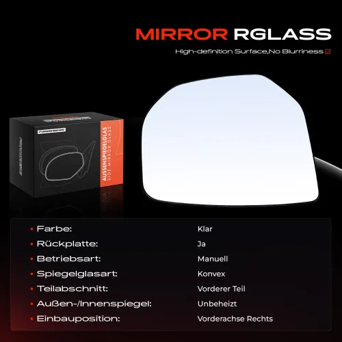 Spiegelglas, Außenspiegel Vorderachse rechts Frankberg 5481FB0052781 Bild Spiegelglas, Außenspiegel Vorderachse rechts Frankberg 5481FB0052781