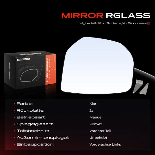 Spiegelglas, Außenspiegel Vorderachse links Frankberg 5481FB0052783 Bild Spiegelglas, Außenspiegel Vorderachse links Frankberg 5481FB0052783
