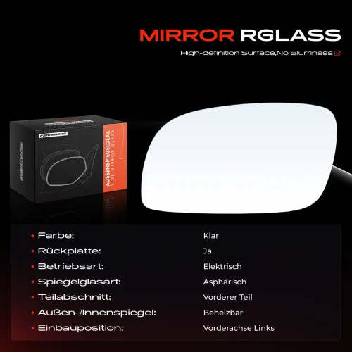 Spiegelglas, Außenspiegel Vorderachse links Frankberg 5481FB0052785 Bild Spiegelglas, Außenspiegel Vorderachse links Frankberg 5481FB0052785