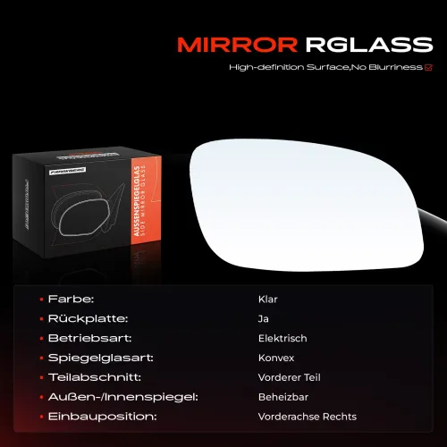 Spiegelglas, Außenspiegel Vorderachse rechts Frankberg 5481FB0052786 Bild Spiegelglas, Außenspiegel Vorderachse rechts Frankberg 5481FB0052786