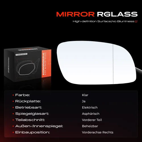 Spiegelglas, Außenspiegel Vorderachse rechts Frankberg 5481FB0052787 Bild Spiegelglas, Außenspiegel Vorderachse rechts Frankberg 5481FB0052787